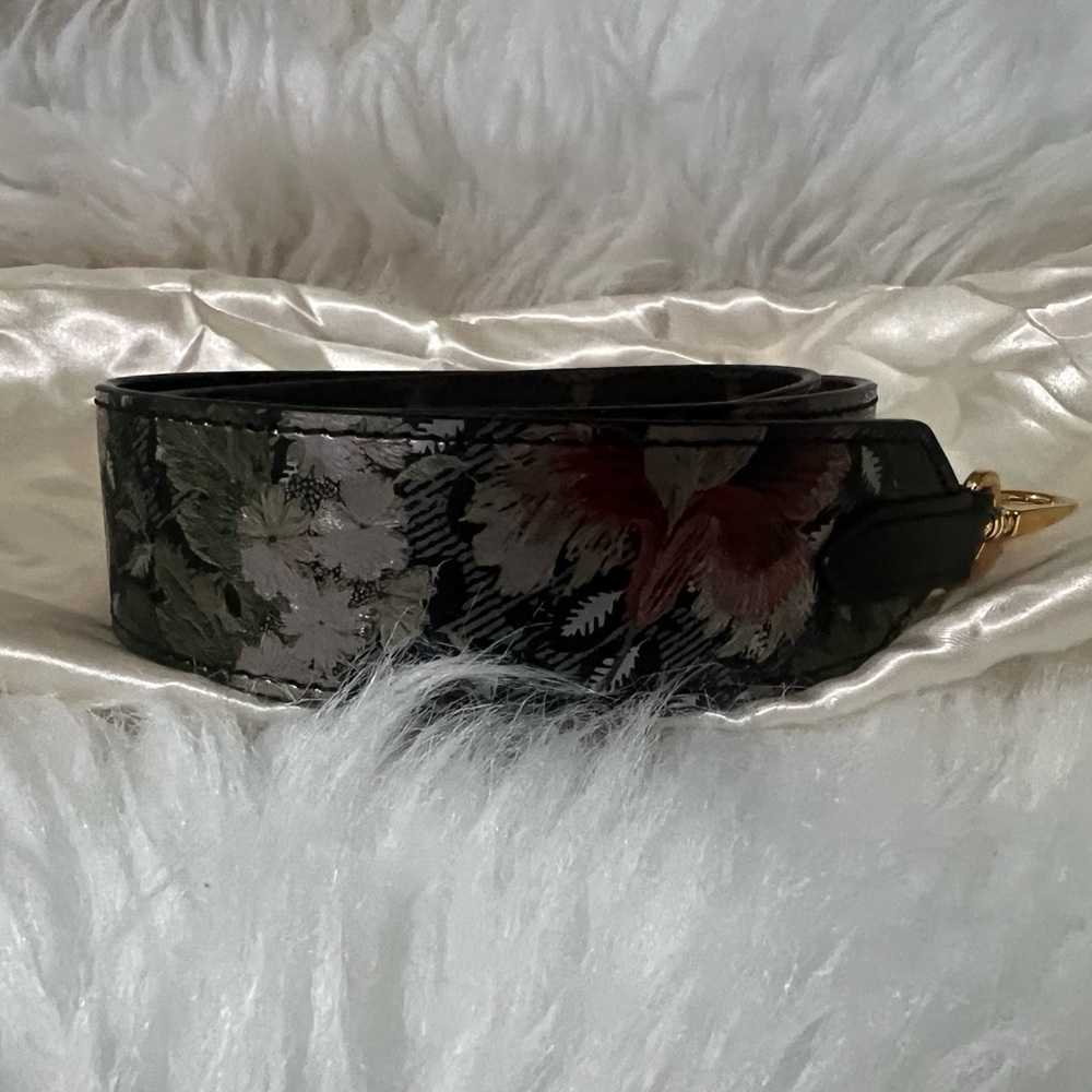 Floral Black and Gold Women's Belt